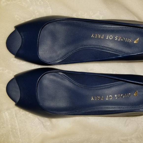 Shoes of Prey - Women's Navy Blue Wedges - Size 5 - Picture 2 of 7